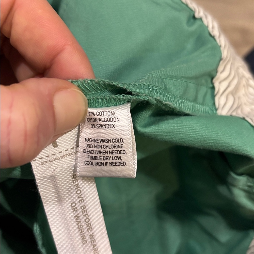 Ann Taylor Loft The Riviera Mid Rise‎ Green Cotton Blend Chino Preppy Short WN 8 - Picture 6 of 6